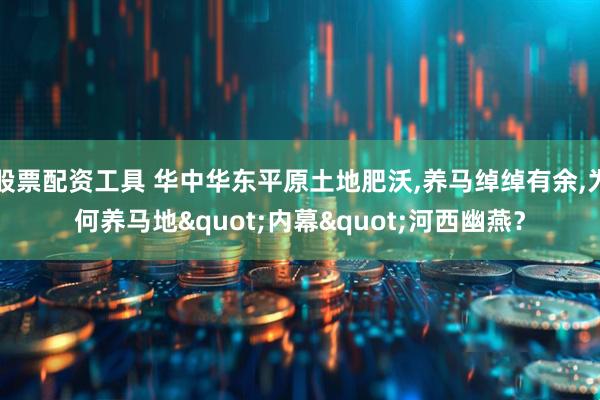 股票配资工具 华中华东平原土地肥沃,养马绰绰有余,为何养马地"内幕"河西幽燕？
